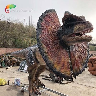 딜로포사우루스 아니마트로닉 공장 생명 크기 놀이공원 아니마토닉 공룡 딜로포사우루스