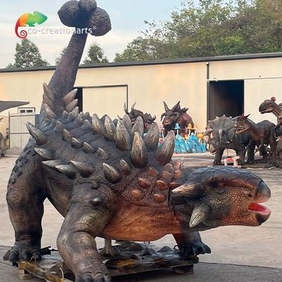 주문 놀이공원의 테마 공원 실물 크기인 아니마트로닉 공룡 안킬로사우루스 현실적 공룡 모델 online manufacture