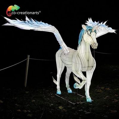 주문 서쪽 전설의 생물 유니콘 랜턴 화려한 야외 랜턴 110V 220V online manufacture