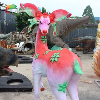 주문 테마 공원을 위한 주문형 섬유 유리 사슴을 밝히기 online manufacture
