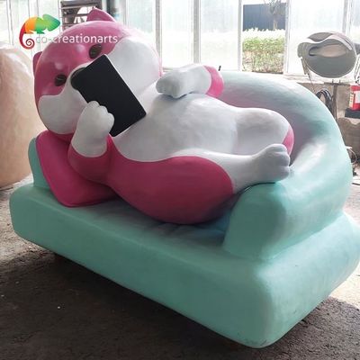 놀이공원을 위한 시바 이누 아니마트로닉 맞춘 마이크로 모델 복제물