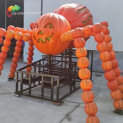 핼로윈 축제를 위한 주문형 섬유 유리 아니마트로닉 핼로윈 호박 스파이더